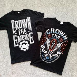 Crown the Empire bundle of two short sleeve shirt